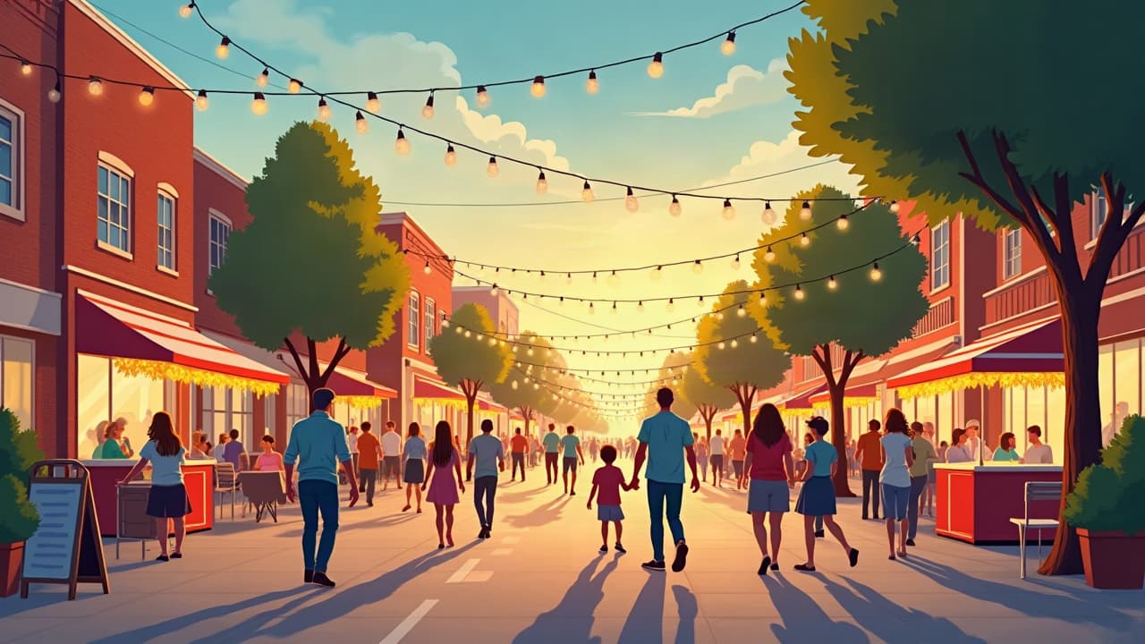 Editorial illustration: Family Weekend Guide: Fun Activities in Cullman, AL